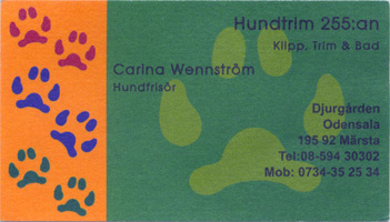 hundtrim 255an. www.hundtrim255.dinstudio.se